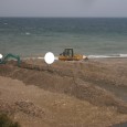 Mezzi di movimento terra hanno modificato il corso del fiume eleuterio