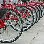Line of Bicycles