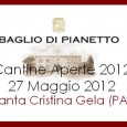 Anche quest’anno”Baglio di Pianetto” aprirà le porte agli eno-appassionati per l’atteso appuntamento di “Cantine Aperte”, diventata con il tempo una delle più importanti manifestazioni vinicole sul territorio. Appuntamento a giorno 27 maggio 2012 con...