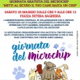 Si chiama “Metti al sicuro il cane, basta un chip” l’iniziativa che si svolgerà sabato 28 maggio 2022 in Piazza Butera, dalle ore 9 alle ore 12, che prevede la microchippatura gratuita dei cani della città...